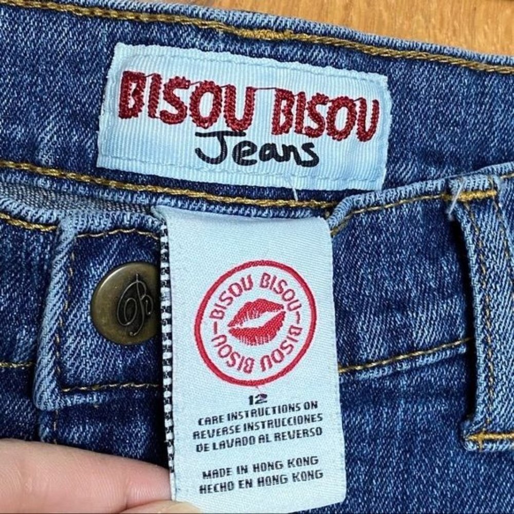 Bisou Bisou Jeans The Stevie Crop Blue Size 12 - Picture 4 of 9